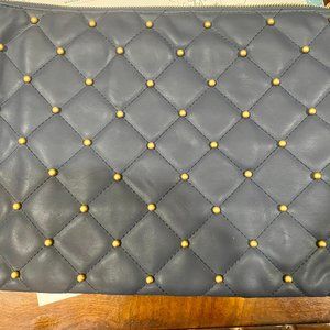 Neiman Marcus, large navy blue clutch bag